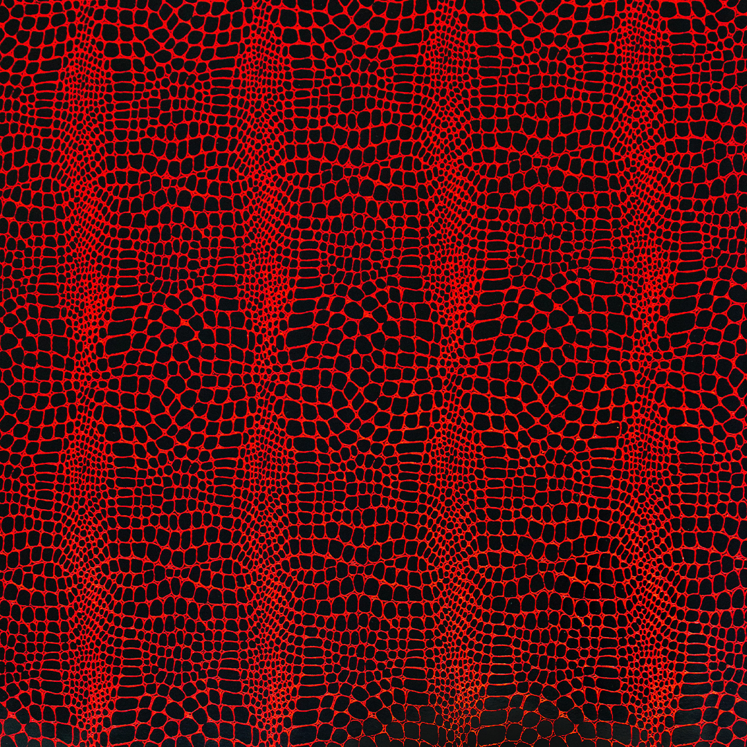 Prägepapier Croco Black Red 787x500 mm