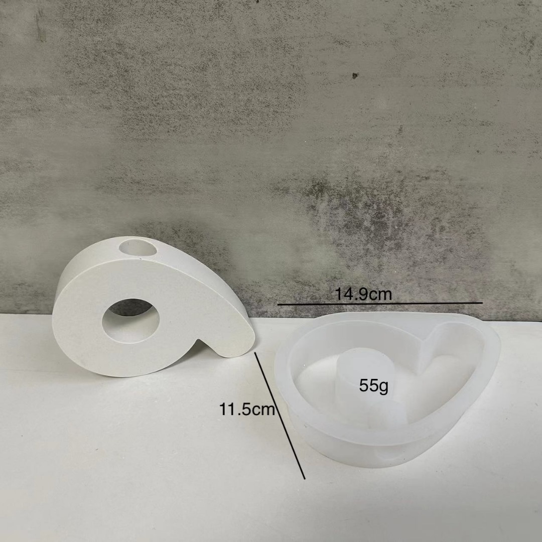 Silikonform 3D Zahlen Sechs