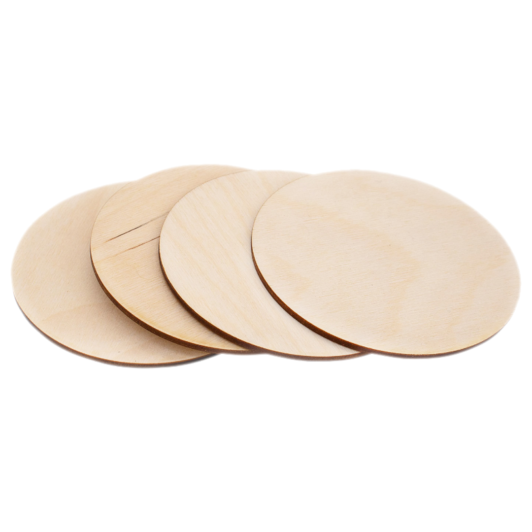 Wooden Coaster Set of 4 (Round)